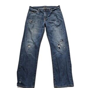 Gap 1969 Men's Distressed Coupe Etroite Straight Leg Jeans 33x32